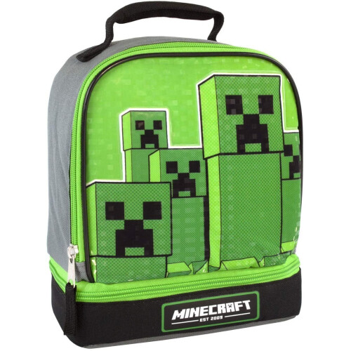 Minecraft Minecraft Childrens/Kids Double Creeper Lunch Bag 2