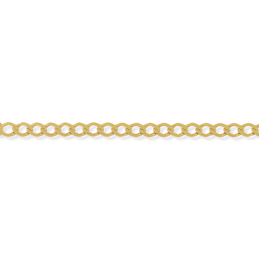 (24) Jewelco London 9ct Yellow Gold - High Performance Curb Pendant Chain Necklace - 5.5mm gauge