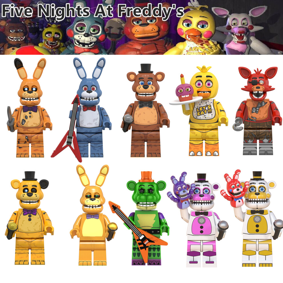 10PCS Fit Lego Five Nights At Freddy's Minifigures Kids Toys