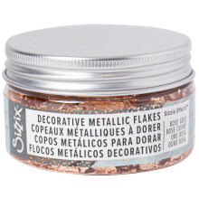Flocos metálicos decorativos - SIZZIX - Ouro Rosa - 100ml - Mistura - Contemporâneo - Design