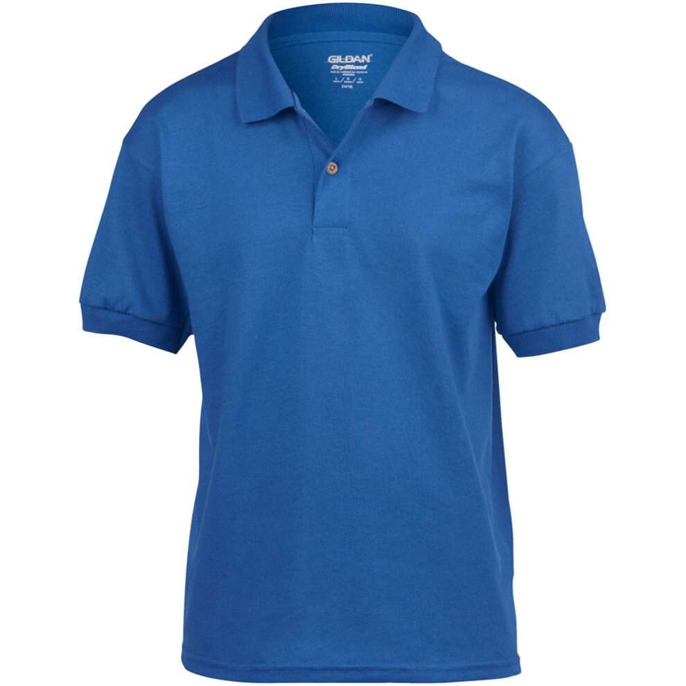 (XL, Royal) Gildan DryBlend Childrens Unisex Jersey Polo Shirt