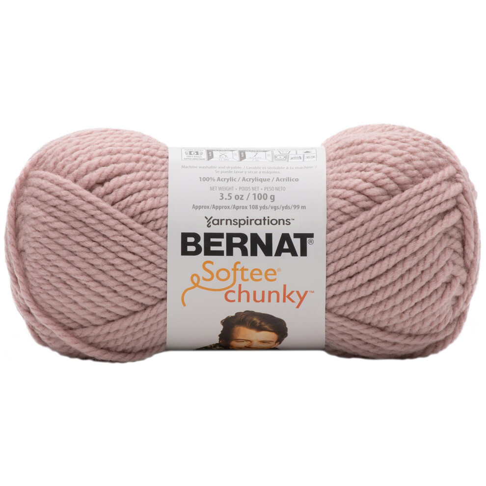 Bernat Softee Chunky Yarn-Gray Rose 161128-28800