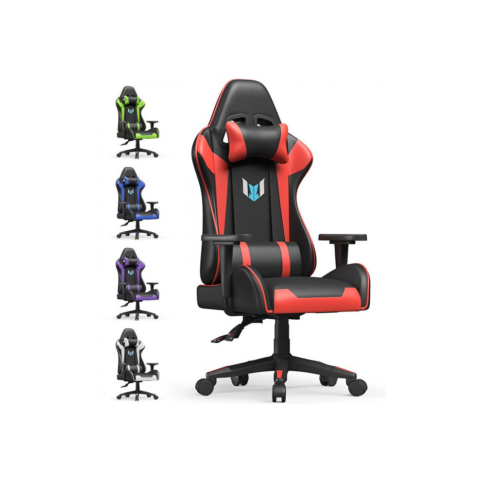 (red) Ergonomic pu leather office chair