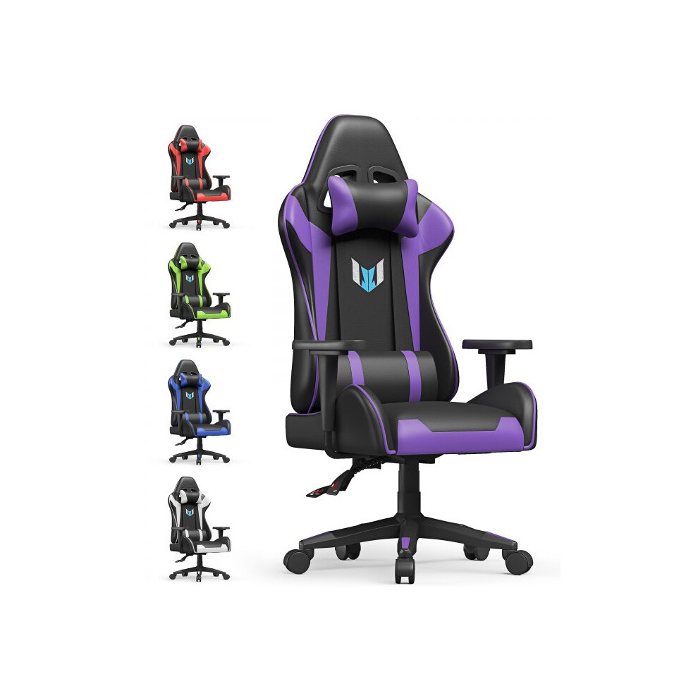 ( Purple) Ergonomic pu leather office chair