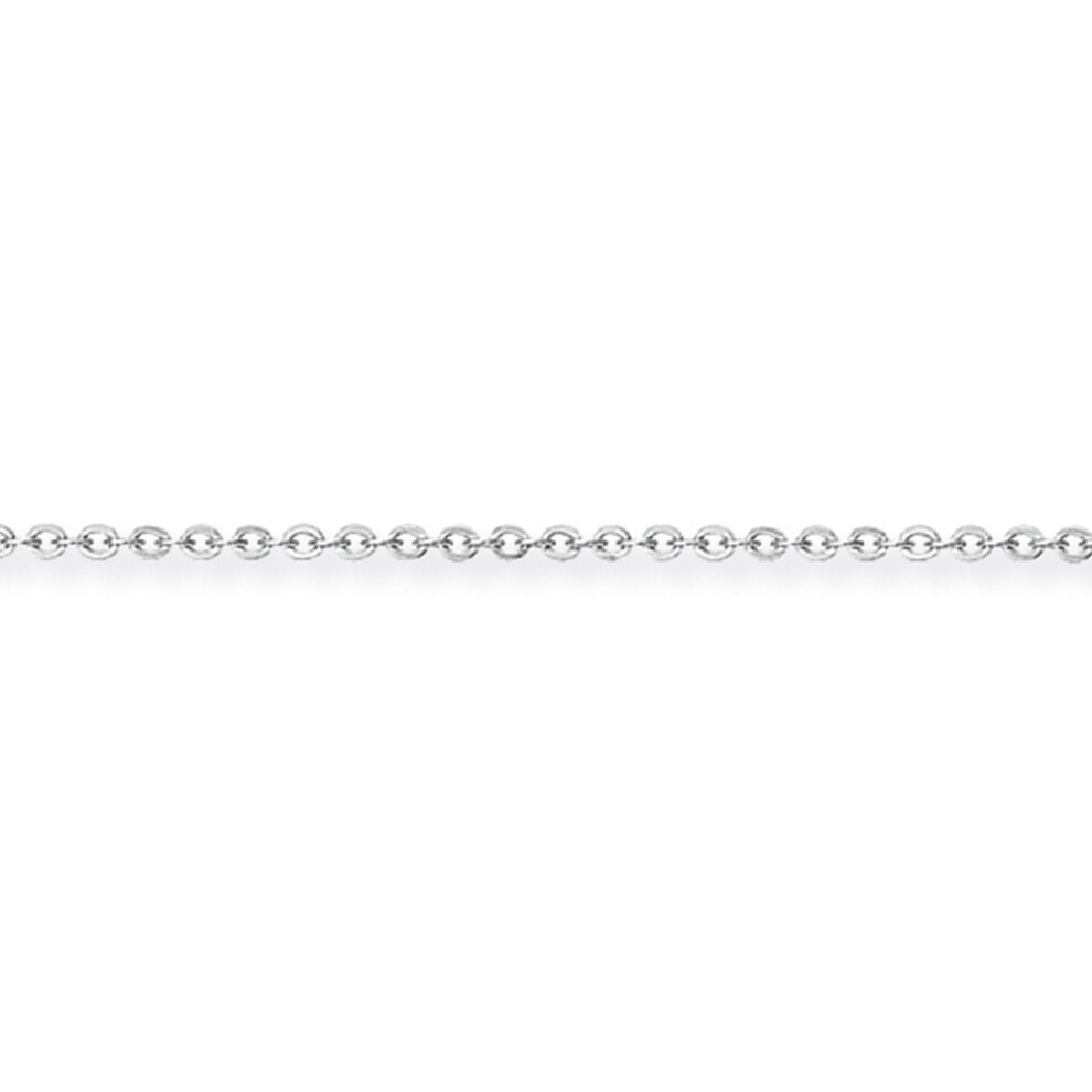 (18) Jewelco London 18ct White Gold - Fine Trace Pendant Chain Necklace - 1.2mm gauge