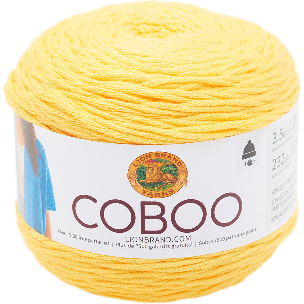 Lion Brand Yarn Coboo Yarn Gelb 1 Strang-image
