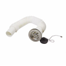 Multipurpose Use Water Pipe with Drain 350mm- White