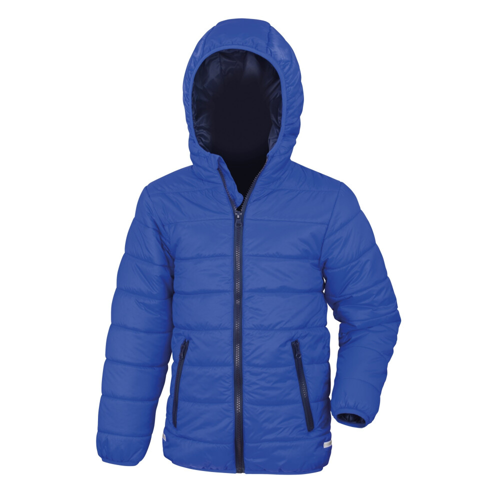 (2XS, Royal/Navy) Result Core Childrens/Kids Junior Padded Showerproof & Windproof Jacket