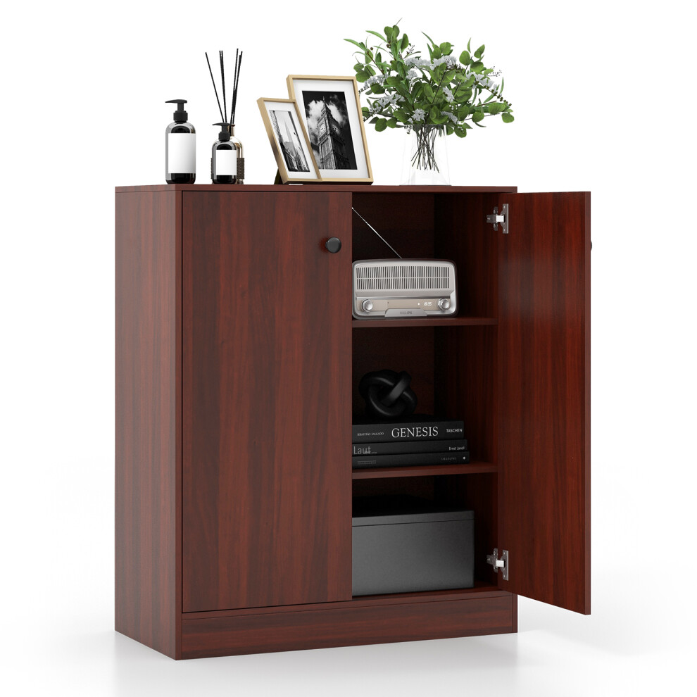 2-Door Storage Cabinet Modern Accent Cabinet Storage Organizer