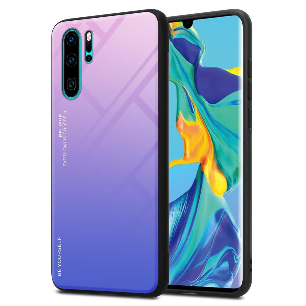 (PINK - BLUE) Cadorabo Case for Huawei P30 PRO Cover Protection TPU Silicone Gel  Back case