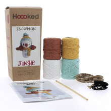 Hoooked Amigurumi DIY Kit W/Eco Barbante Yarn-Winter Snowman Jingle PAK345