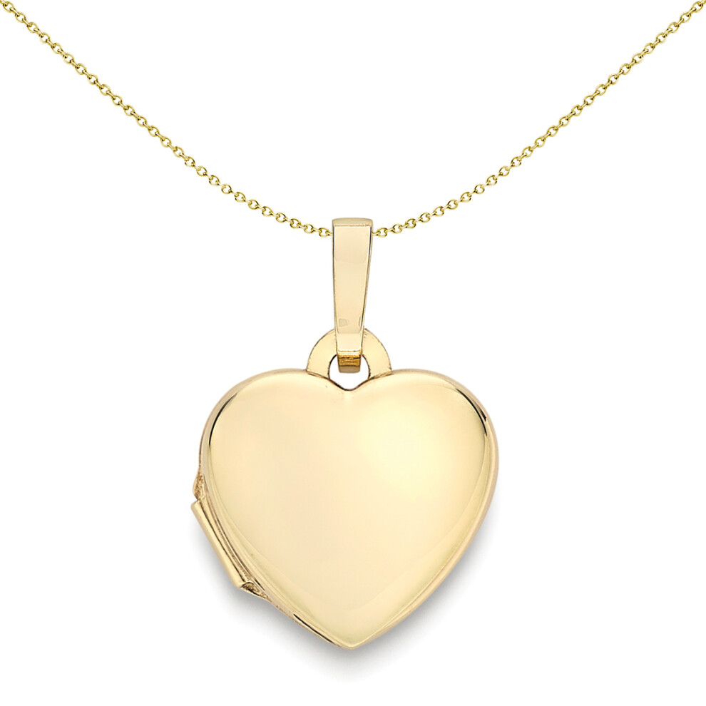 Jewelco London 9ct Gold Miniature Love Heart Locket 10mm - LKNR02227