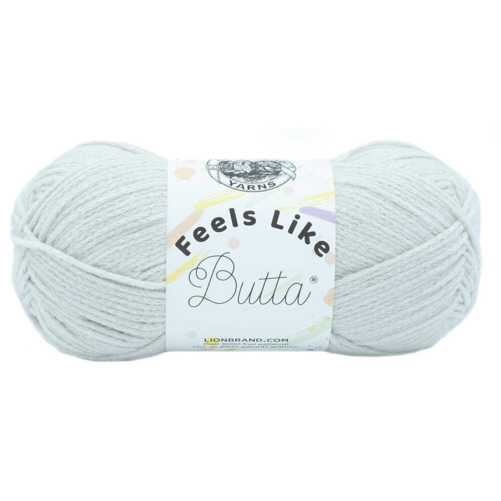 Lion Brand Yarn F Hlt Sich An Wie Butta, Weiches Garn Zum H Keln Und Stricken, Samtig, 1Er-Pack, Rainy Day-image
