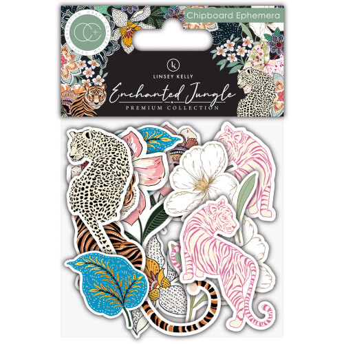 Craft Consortium Chipboard Ephemera 20/Pkg-Enchanted Jungle CCEPH002