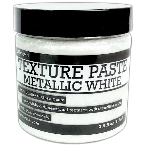Ranger Texture Paste 3.9oz-Metallic White INK76919