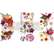Prima Marketing Re-Design Decor Transfers 6"X12" 3/Sheets-Organic Flora RE658939