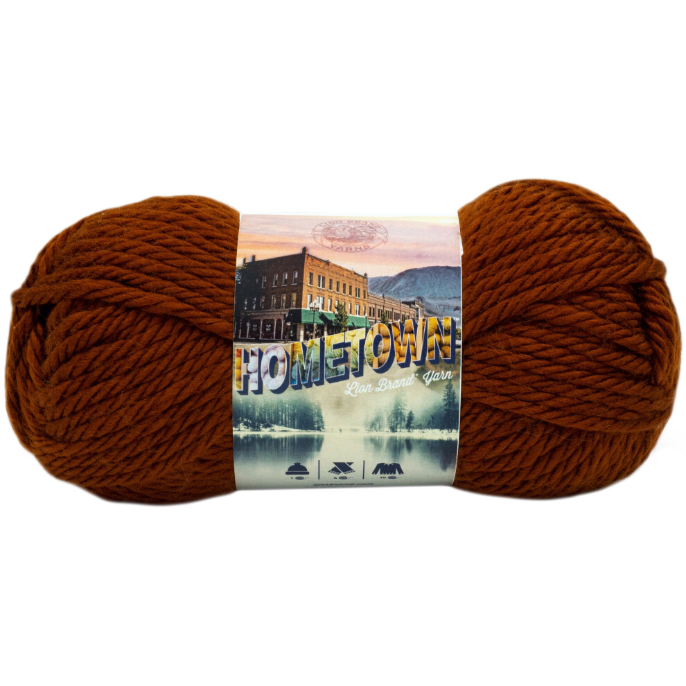 Lion Brand Yarn Hometown Yarn Bulky Yarn Garn Zum Stricken Und H Keln, 1Er-Pack Stowe Sugar Maple-image