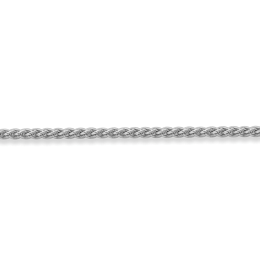 (16) Jewelco London Platinum Platinum Spiga Chain 16"/40Cm - CLNR02376