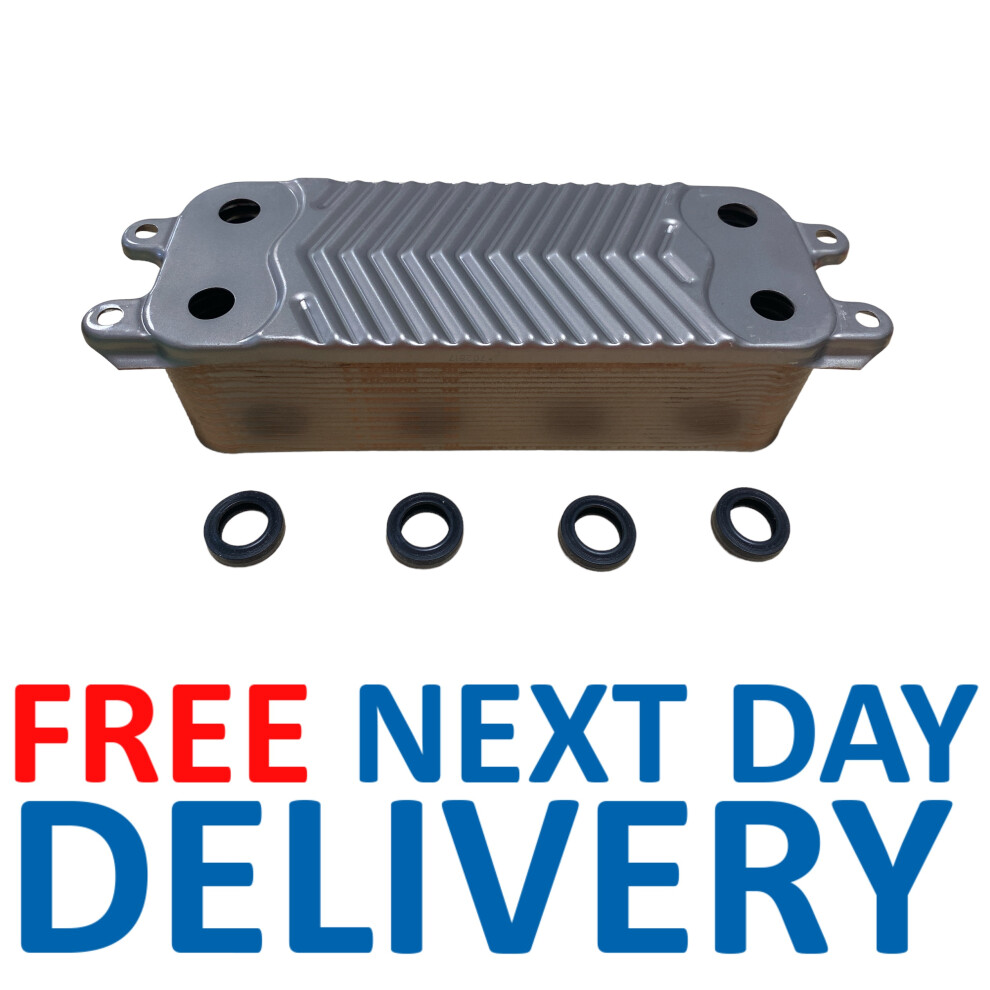 Vaillant ecoTEC Plus 824/831 Compatible DHW 20 Plate Heat Exchanger & O'Rings 178973