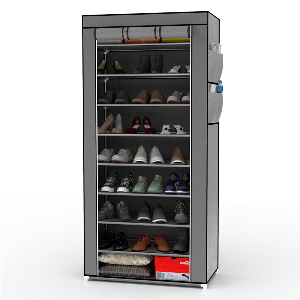 Intirilife Fabric Wardrobe 170x58x28 cm Folding Canvas Closet-image-OPC-P9VKB97-NEW