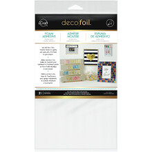 iCraft Deco Foil Foam Adhesive 6"X12" Sheet 2/Pkg-White DF3764