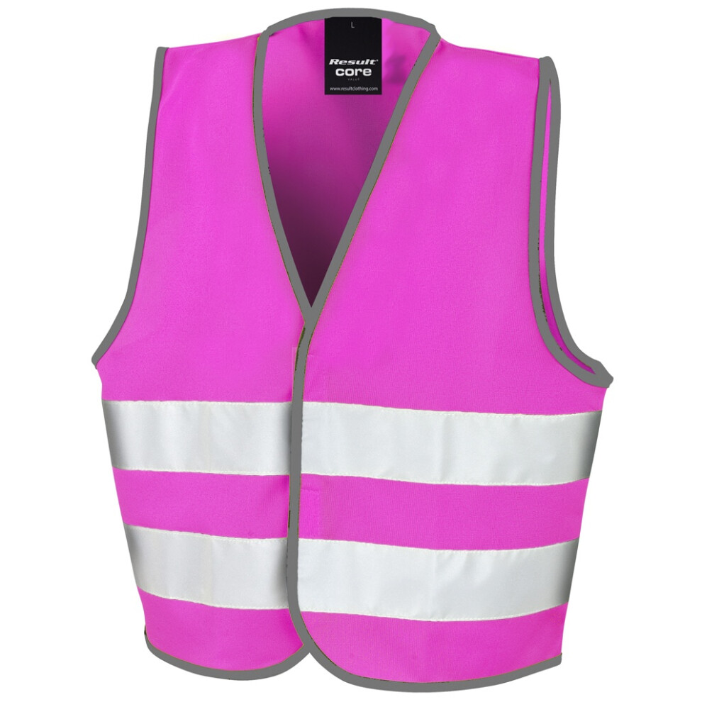 (L, Pink) Result Childrens/Kids Enhanced Hi-Vis Vest