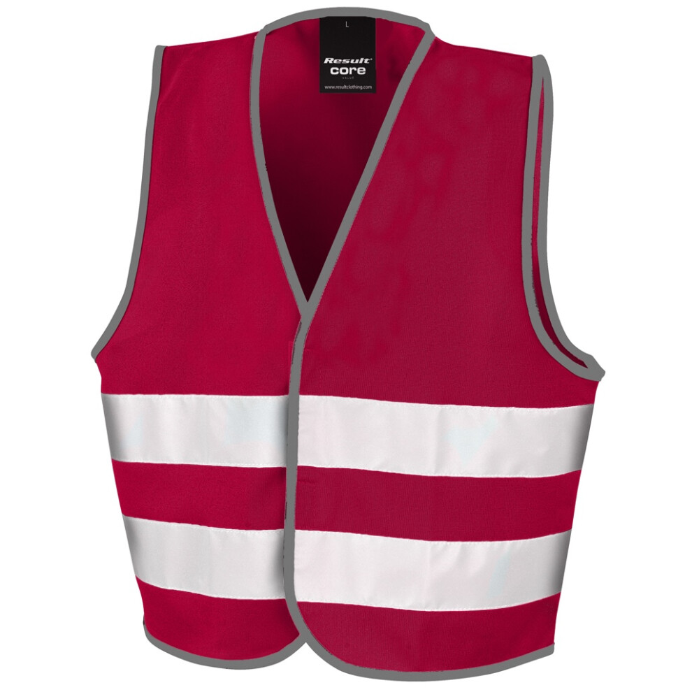 (S, Burgundy) Result Childrens/Kids Enhanced Hi-Vis Vest