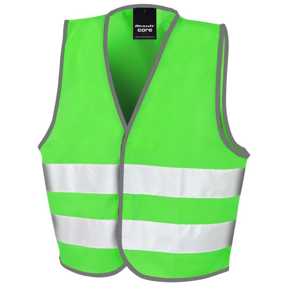 (M, Lime Green) Result Childrens/Kids Enhanced Hi-Vis Vest