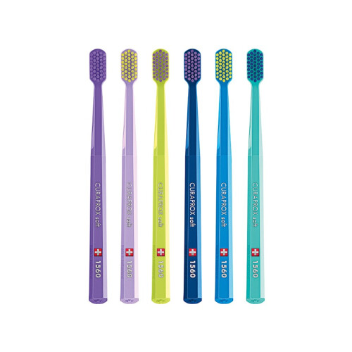 Curaprox Curaprox 1560 Soft Toothbrush (Pack of 2 ), Random colors