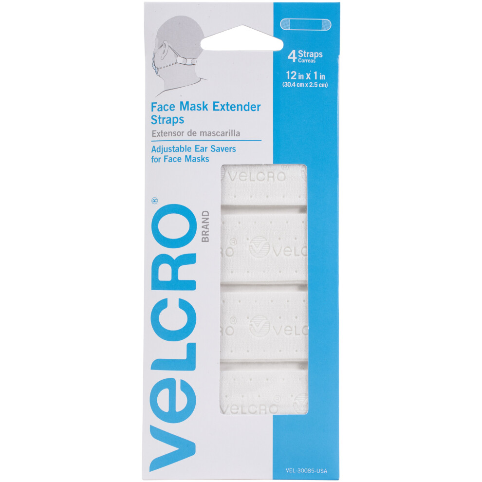 VELCRO(R) Brand Mask Extender 4/Pkg-White 30085