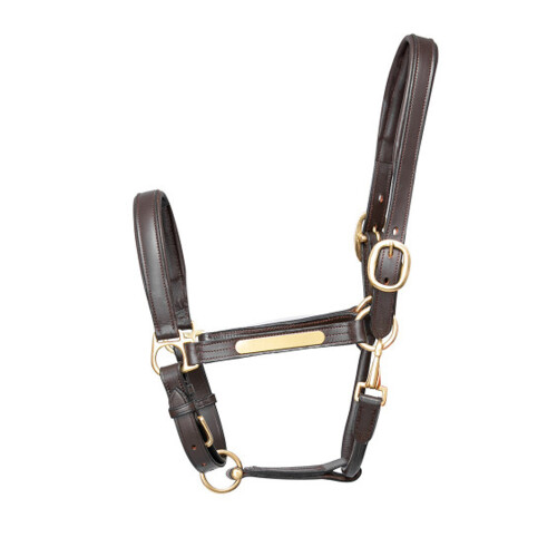 (Full, Brown) Hy Leather Head Collar