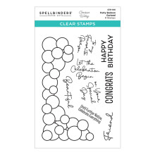 Spellbinders Clear Stamp Set-Party Balloon Garland STP199