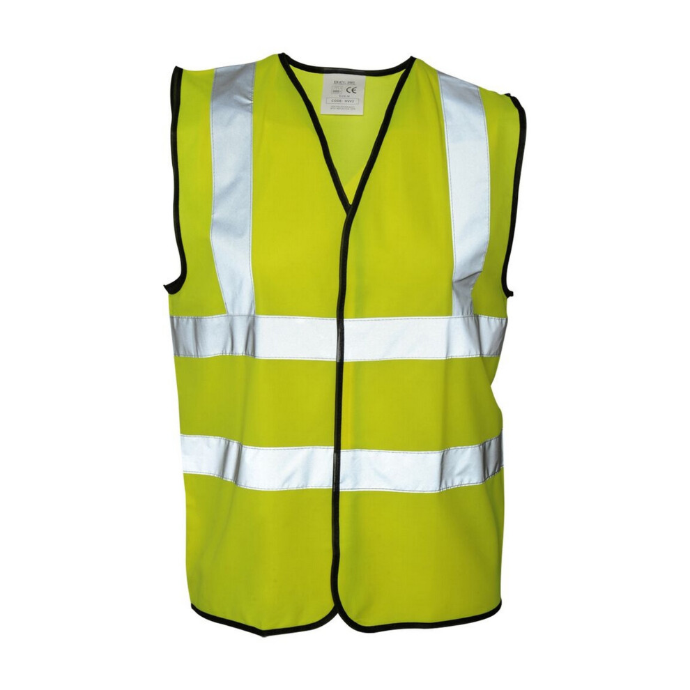 (3XL, Saturn Yellow) Absolute Apparel Mens Hi Vis Waistcoat