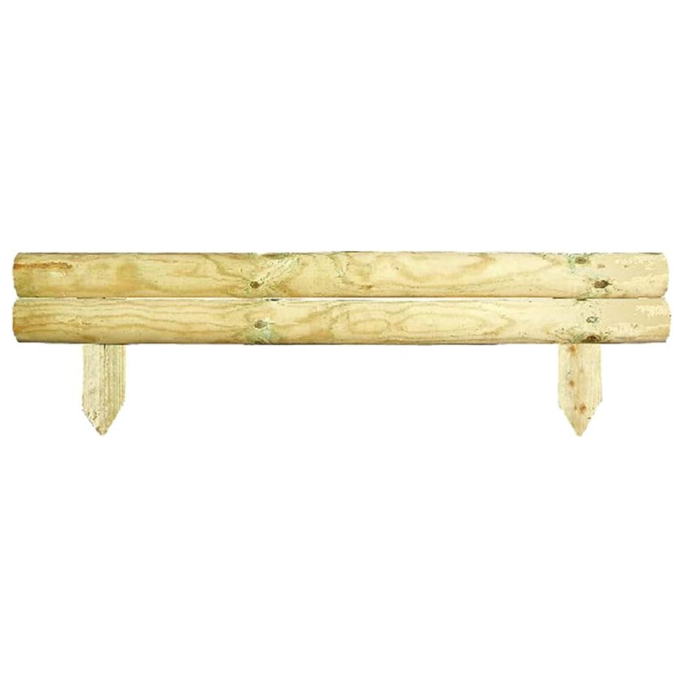 Wooden Garden Edging, Wooden Roll Log Border Edging Border Fencing