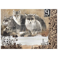 Prima Re-Design A1 Decoupage Fiber-Calm Foxes RE666330