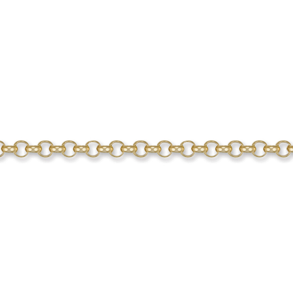 (18) Jewelco London Unisex Solid 9ct Yellow Gold Round Belcher 5.2mm Gauge Chain Necklace