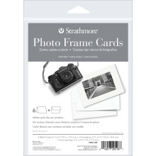 Strathmore Fotolijstkaarten, Wit, 5x6.875 inch, 6 Pack, Inclusief Enveloppen - Aangepaste Wenskaarten