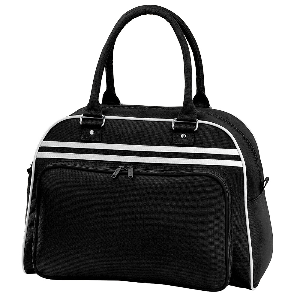 (One Size, Black/White) Bagbase Retro Bowling Bag (23 Litres)