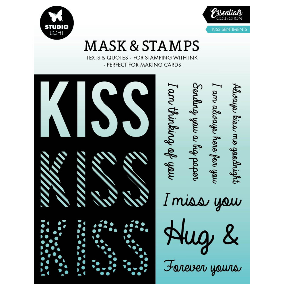 Studio Light Essentials Stencils & Stamps-Nr. 06, Kiss Sentiments LESMST06-image-OPC-PD2KRHS-NEW