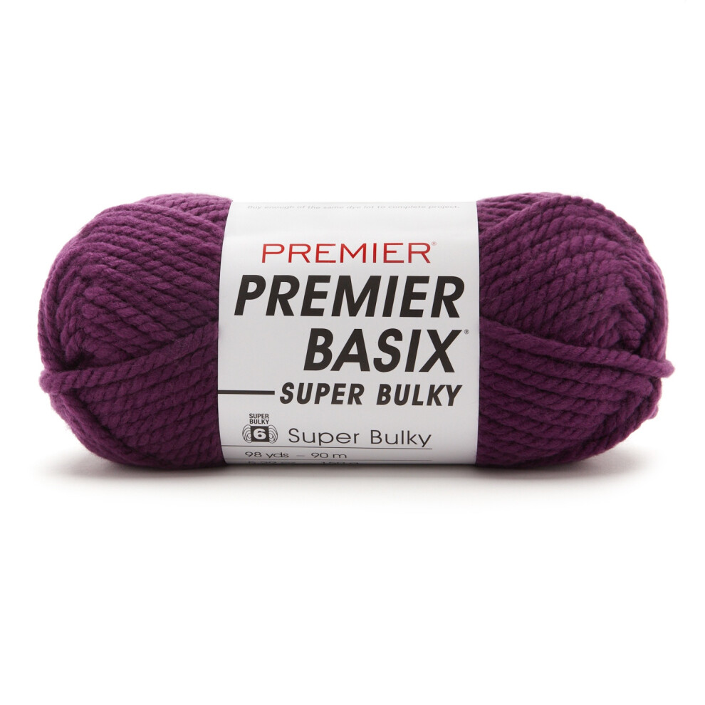 Premier Basix Super Bulky Yarn-Eggplant 2121-11