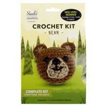 Fabric Editions Mini Crochet Kit-Bear 2.7"X2.7" CRCHKTMI-WDBER