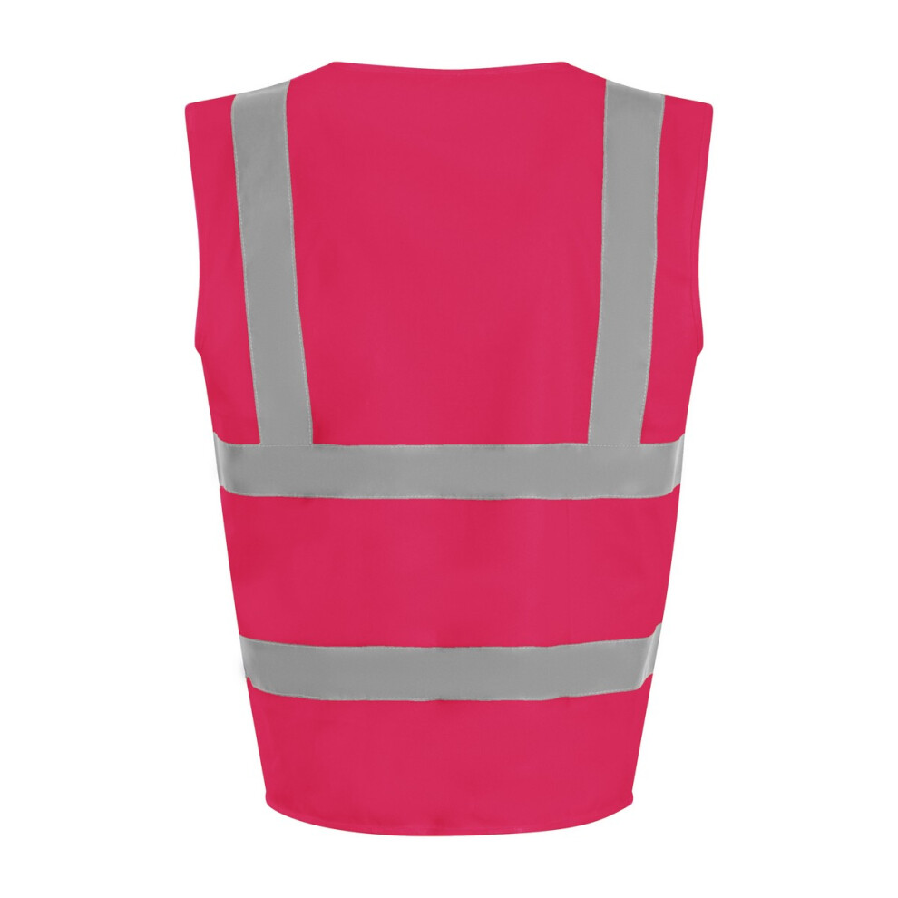 (S, Pink) PRO RTX Unisex Adult Sleeveless Hi-Vis Vest