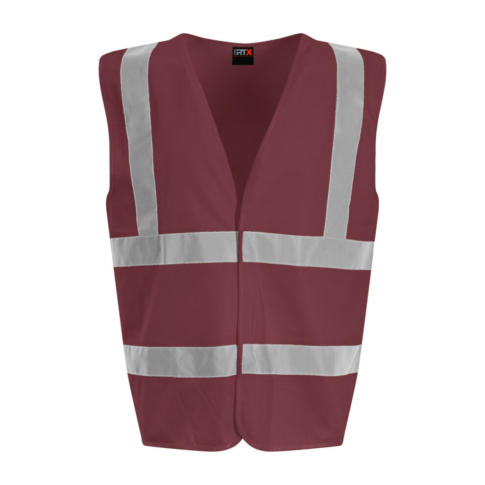 (2XL, Maroon) PRO RTX Unisex Adult Sleeveless Hi-Vis Vest-image-OPC-P86Y5YJ-NEW
