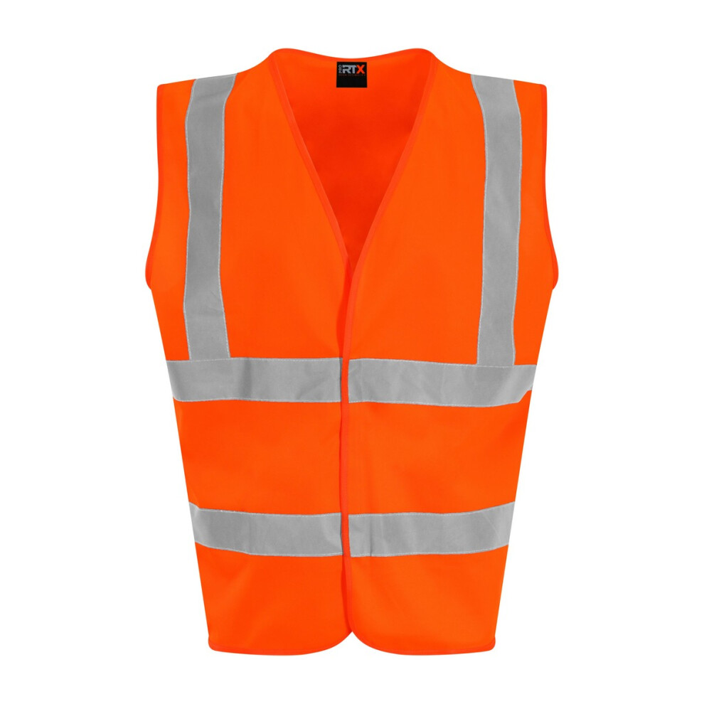 (5XL, Hi Vis Orange) PRO RTX Unisex Adult Sleeveless Hi-Vis Vest-image-OPC-P86Y5YP-NEW