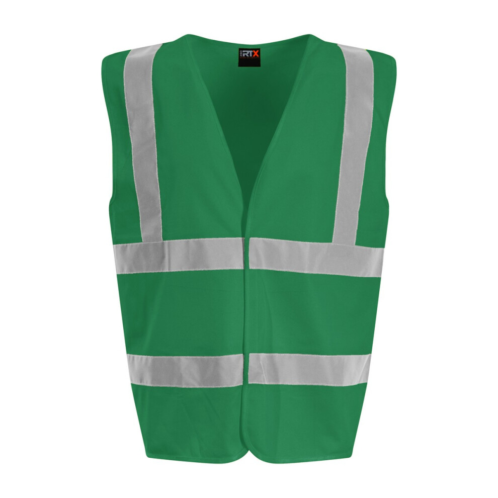 (L, Kelly Green) PRO RTX Unisex Adult Sleeveless Hi-Vis Vest-image-OPC-P86Y5Z8-NEW