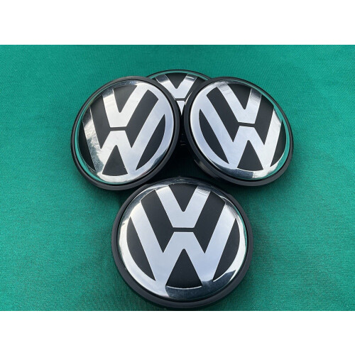 Volkswagen VW Alloy Wheel 65mm Centre Caps - 4x caps - Free Postage