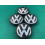 Volkswagen VW Alloy Wheel 65mm Centre Caps - 4x caps - Free Postage 4