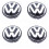 Volkswagen VW Car Wheel Centre Hub Caps 56mm 4 PCS For Jetta 1999-2009 Polo 2002-2015 1