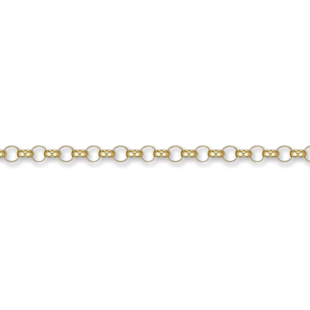 (20) Jewelco London Unisex Solid 9ct Yellow Gold Round Belcher 4.7mm Gauge Chain Necklace