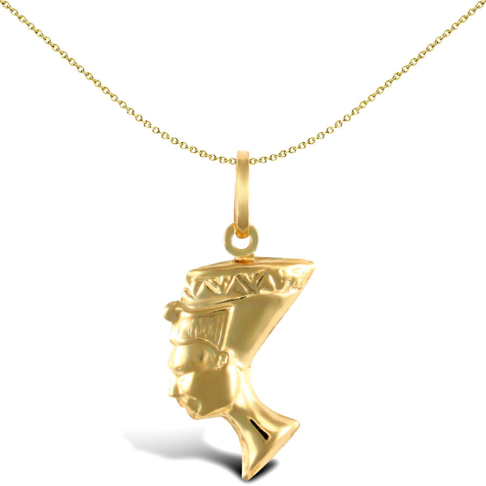 9ct Gold  Nefertiti Head Egyptian Charm Pendant - JPC226